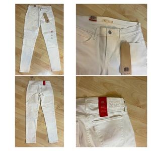 Levi white skinny jeans. Women’s size 28. Style: 710 skinny. NEVER WORN